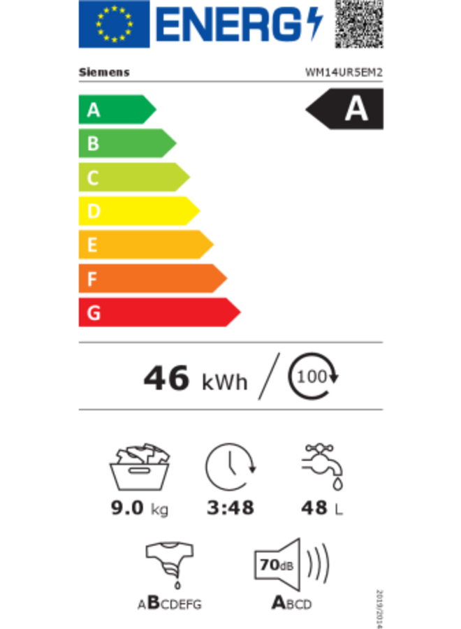 Siemens WM14UR5EM2 | Wasmachine | 9 kg | HomeConnect