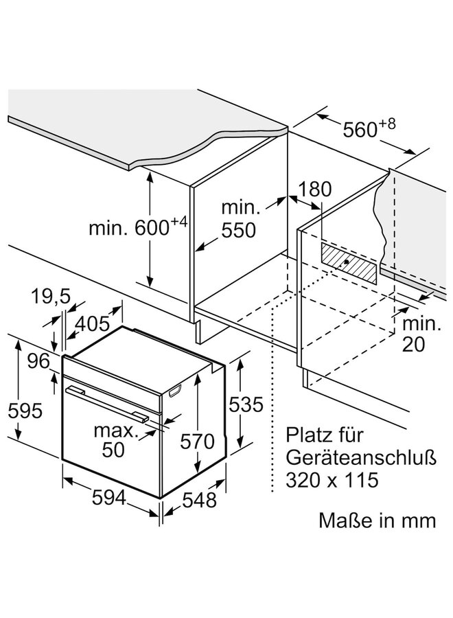 Bosch HBA272BB3 | Inbouw oven | Zwart | 60 cm | Pyrolyse