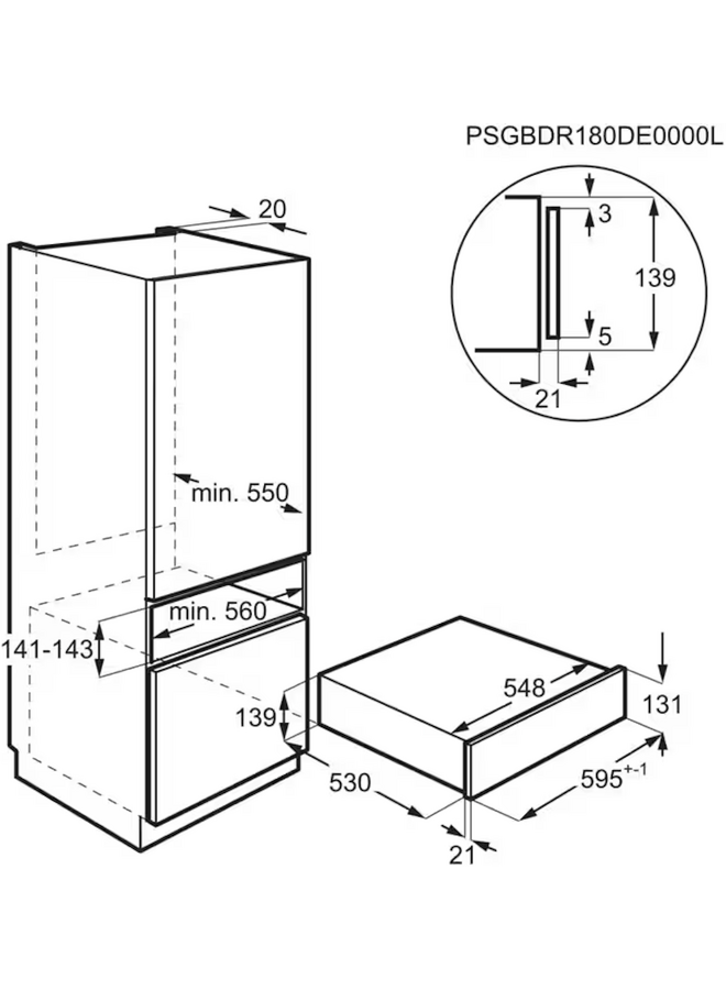AEG OS7K10B | Warmhoudlade | Zwart