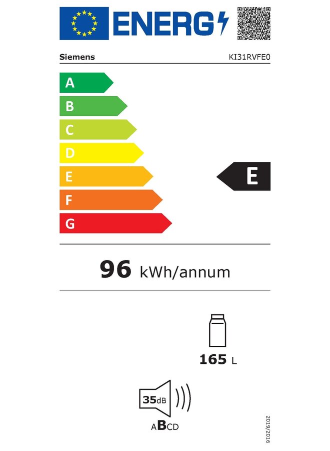 Siemens KI31R2FE0 | Inbouw koelkast | 102 cm