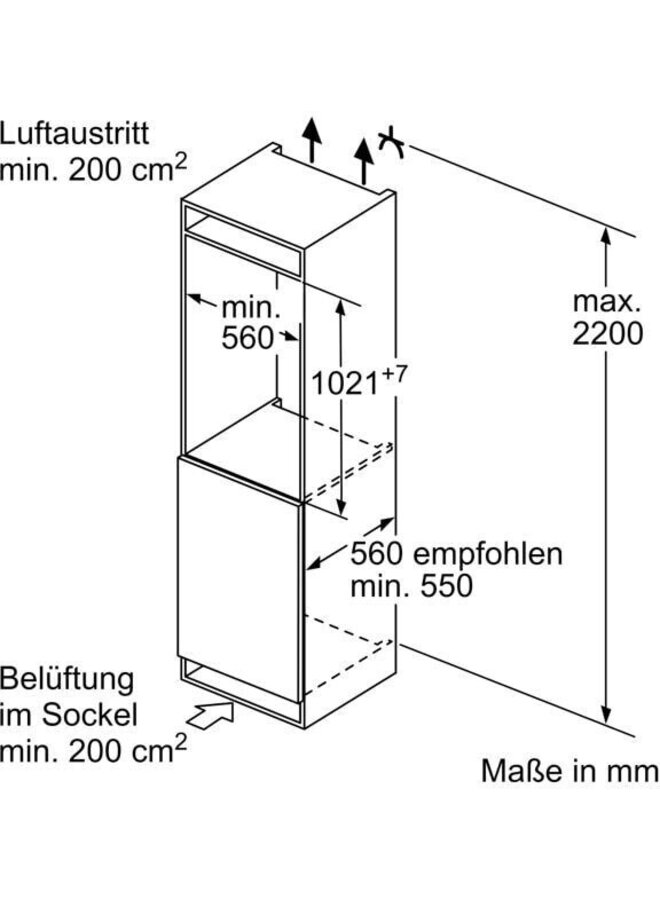 Siemens KI31R2FE0 | Inbouw koelkast | 102 cm