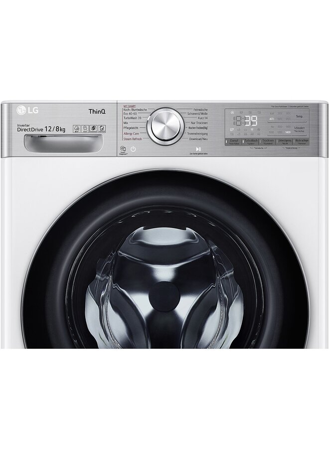 LG V9WD128H2 | Wasdroogcombinatie | 12 - 8 kg | Steam