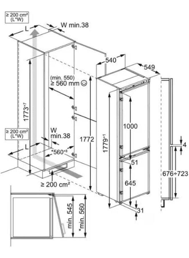 AEG NSC5S18ZES | Inbouw koelvriescombinatie | 178 cm | LowFrost