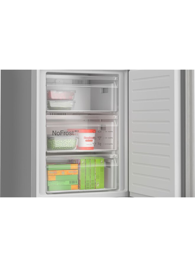 Bosch KGN392LAG | Koelvriescombinatie | RVS | 203 cm