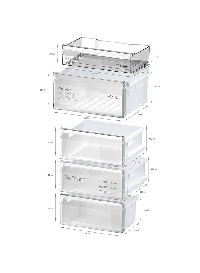 Bosch KGN392LAG | Koelvriescombinatie | RVS | 203 cm