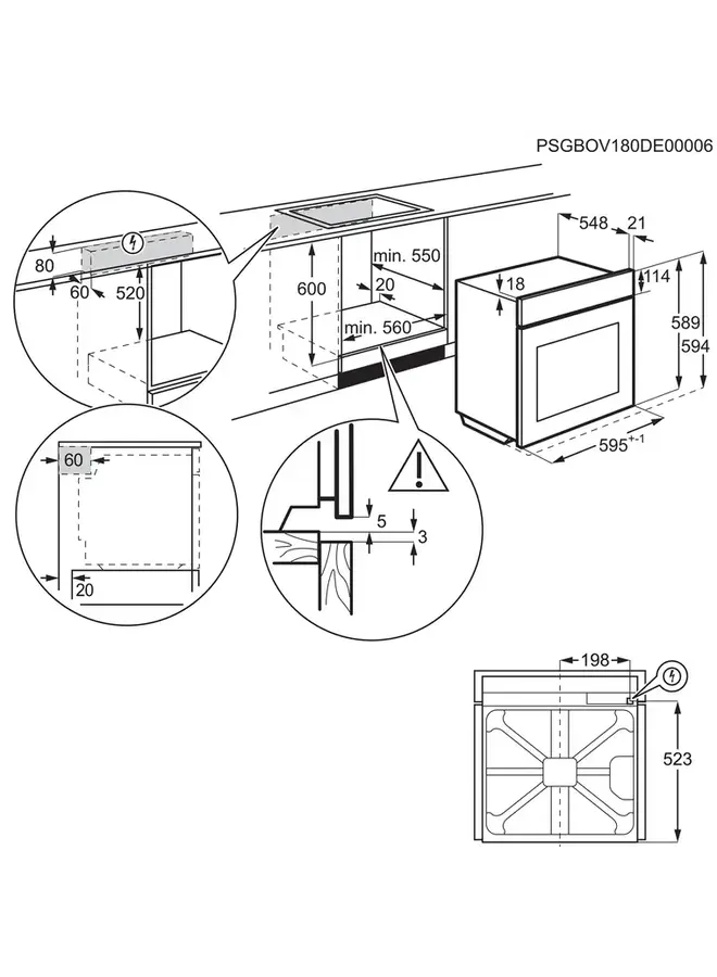 AEG BE1100B | Inbouw oven | Zwart | 60 cm