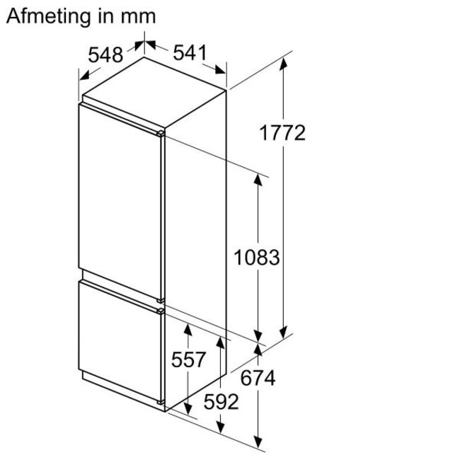 Siemens KI87VNSE0 | Inbouw koelvriescombinatie | 178 cm