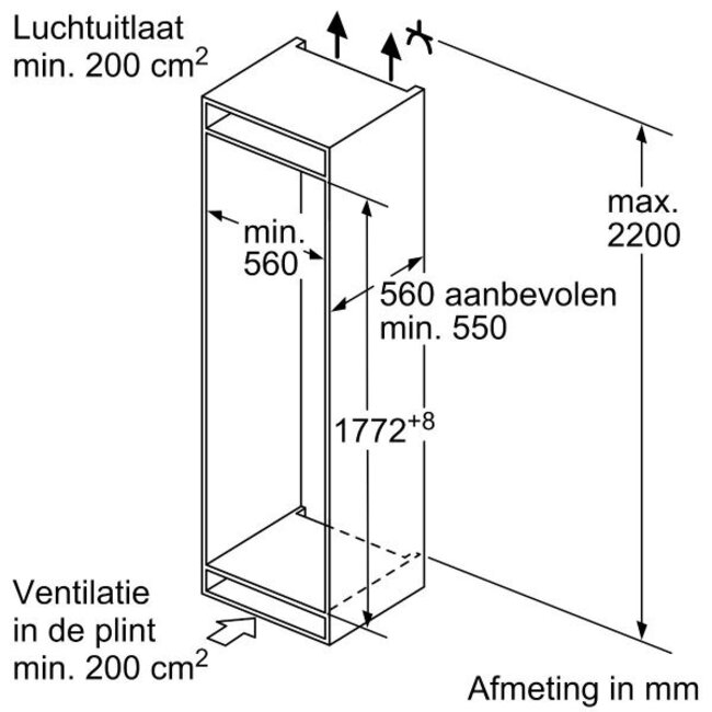 Siemens KI87VNSE0 | Inbouw koelvriescombinatie | 178 cm