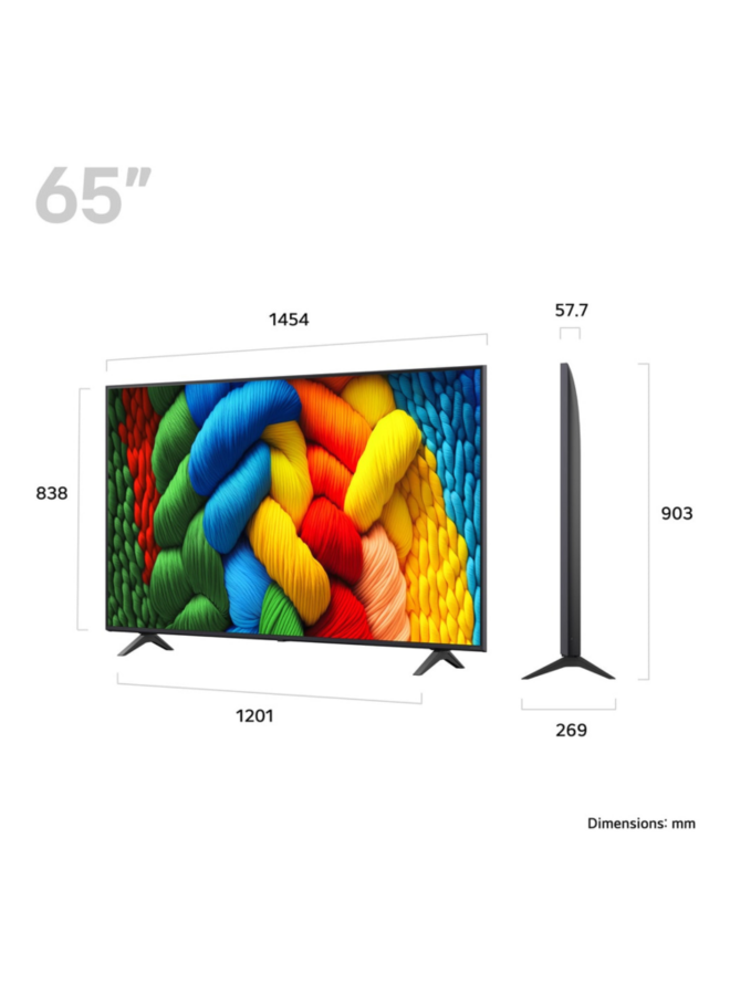 LG 65NANO80A6B Televisie | NanoCell | 4K | Smart TV | 65 inch