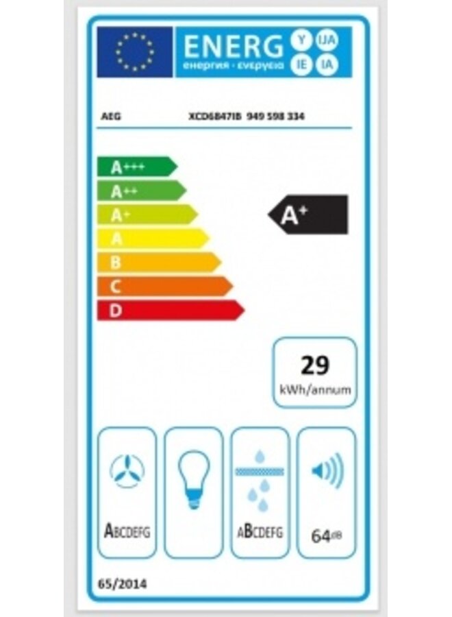 AEG XCD6847IB | Inductie kookplaat met afzuiging | 80 cm
