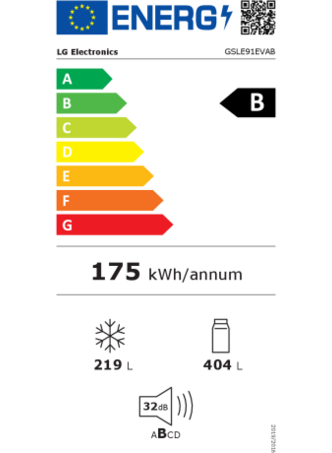 LG GSLE91EVAB | Amerikaanse koelkast | Zwart