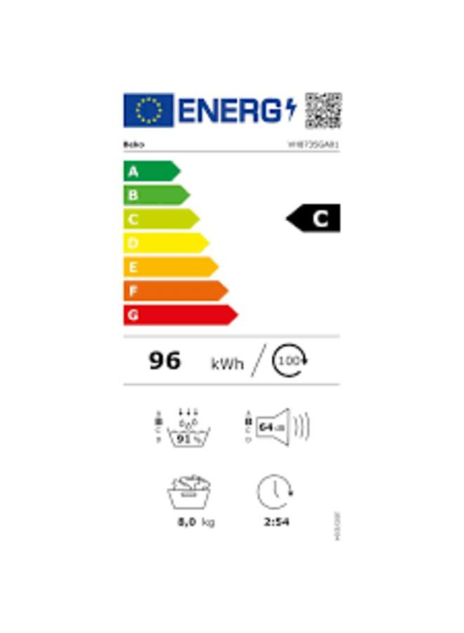 Beko KH 7535 RXW | Warmtepompdroger | 7 kg | C label