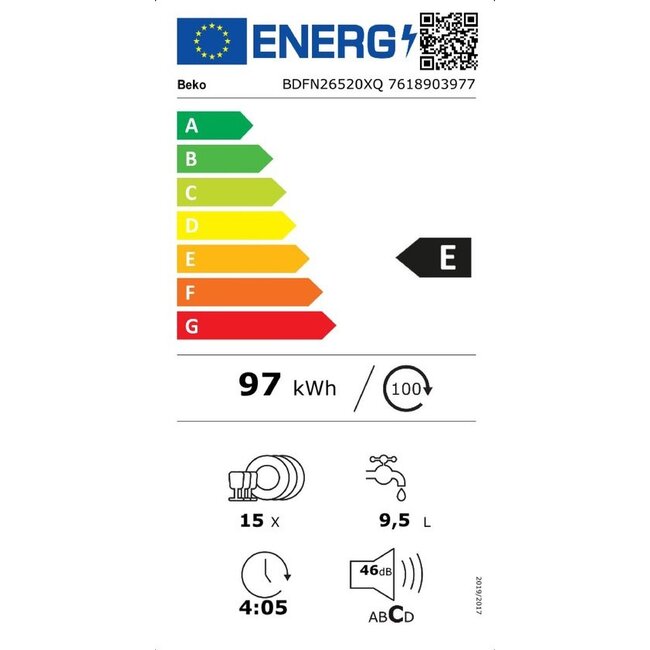 Beko BDFN26520WQ | Vrijstaande vaatwasser | 60 cm