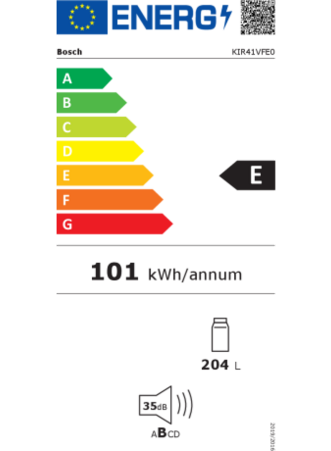 Bosch KIR41VFE0 | Inbouw koelkast | 122 cm | Deur op deur