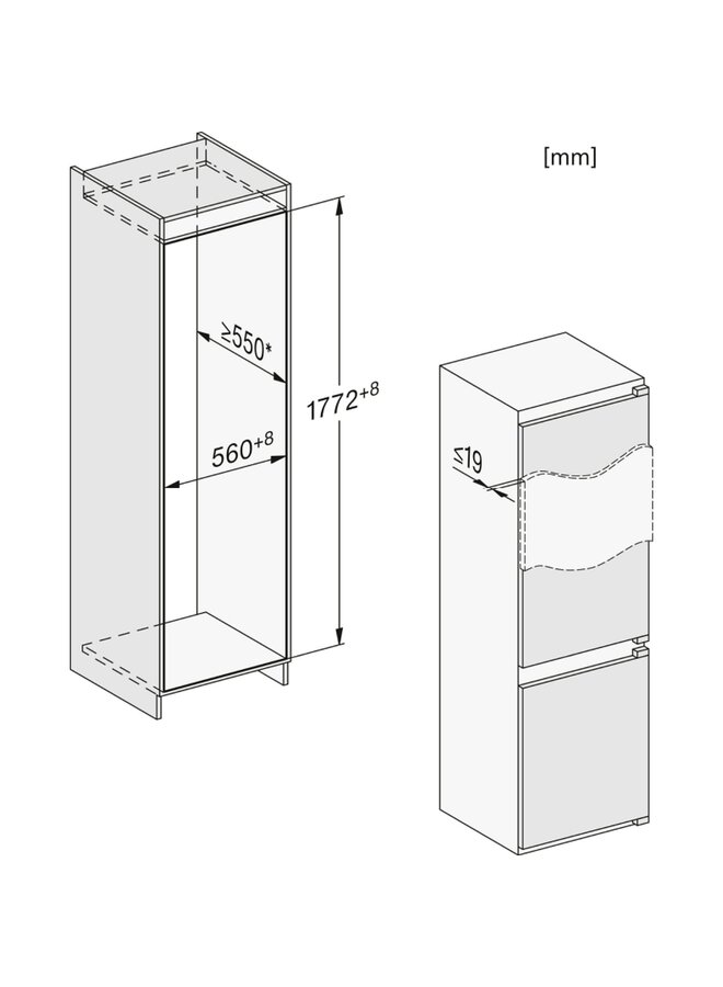 Miele KDN 7724 E Active | Inbouw koelvriescombinatie | 178 cm