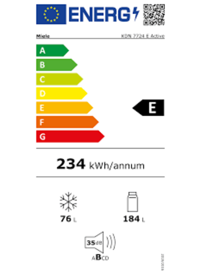 Miele KDN 7724 E Active | Inbouw koelvriescombinatie | 178 cm