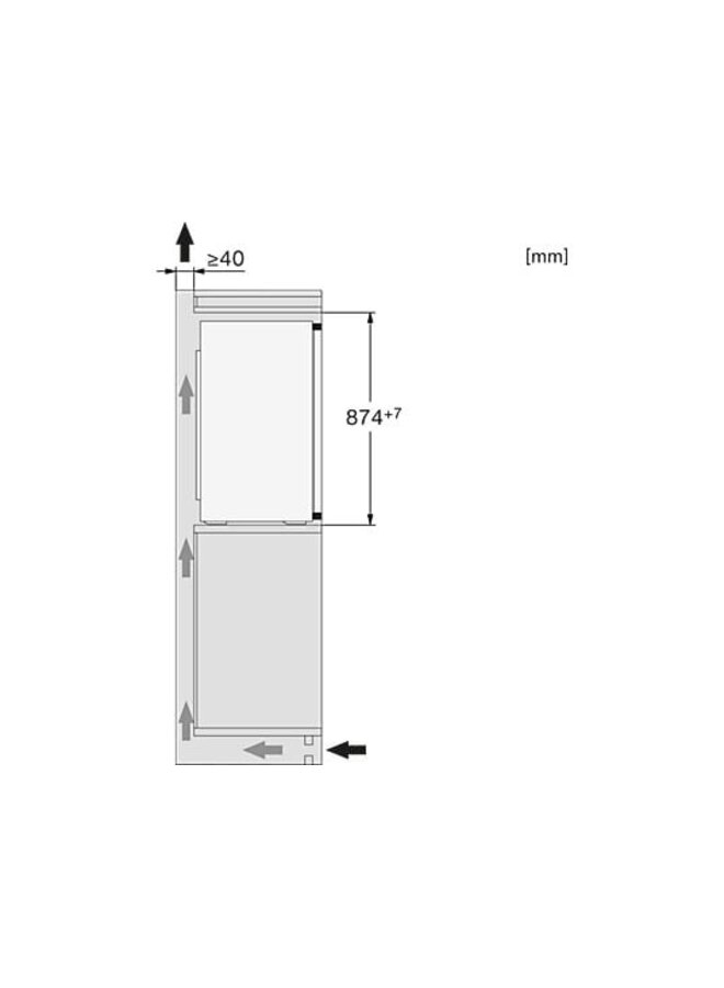 Miele K 7126 E | Inbouw koelkast | 88 cm | Deur op deur