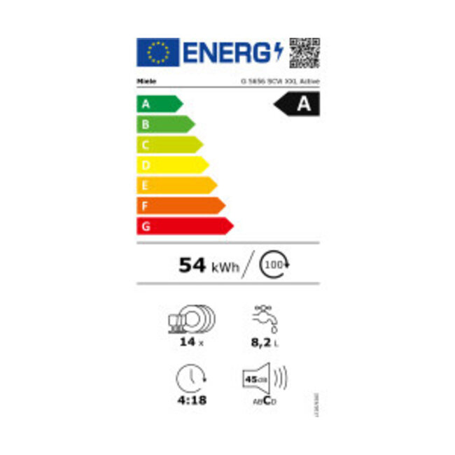 Miele G 5656 SCVI XXL ACTIVE | Inbouw vaatwasser | XXL | A