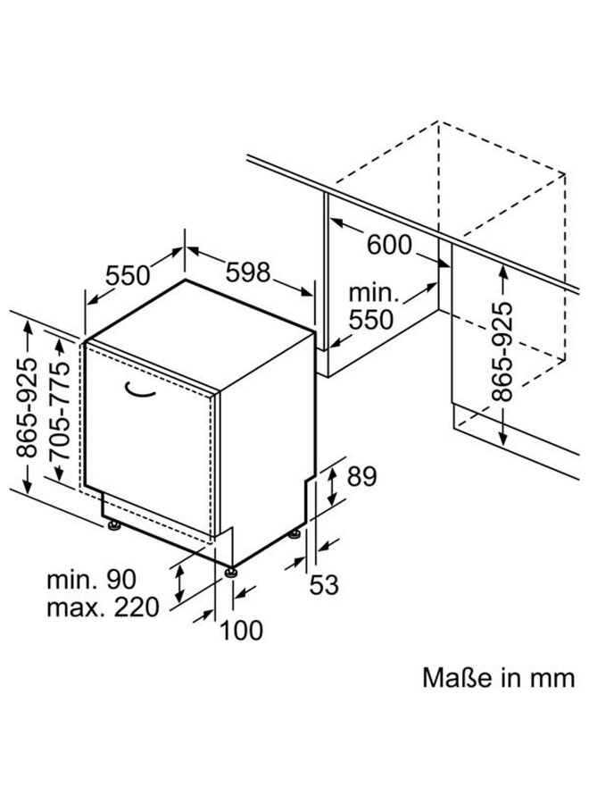 Bosch SBV4HTX14E | Inbouw vaatwasser | XXL model