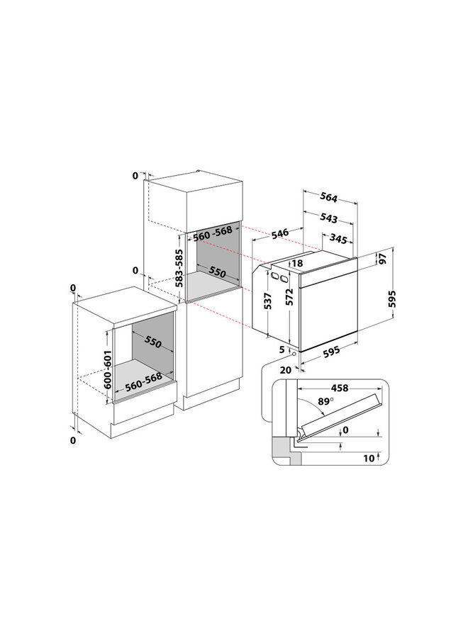 Whirlpool WOIN5 8IP1S PT | Inbouw oven | Pyrolyse