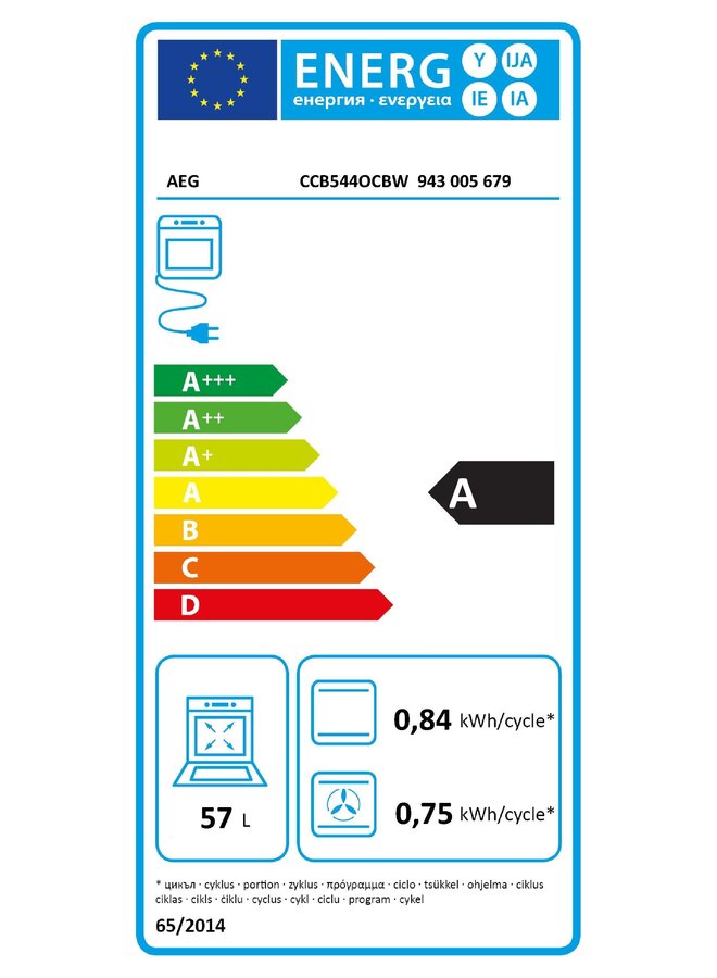 AEG CCB544OCBW | Keramisch Fornuis | Wit
