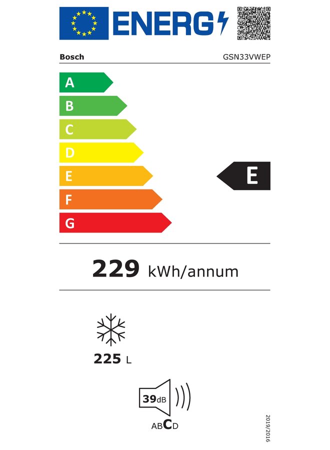 Bosch GSN33VWEP | Vrieskast | Nofrost