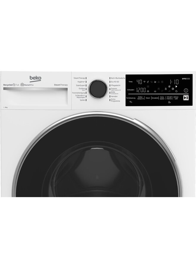 Beko B5WFT78410W | Wasmachine | 8 kg | Steam
