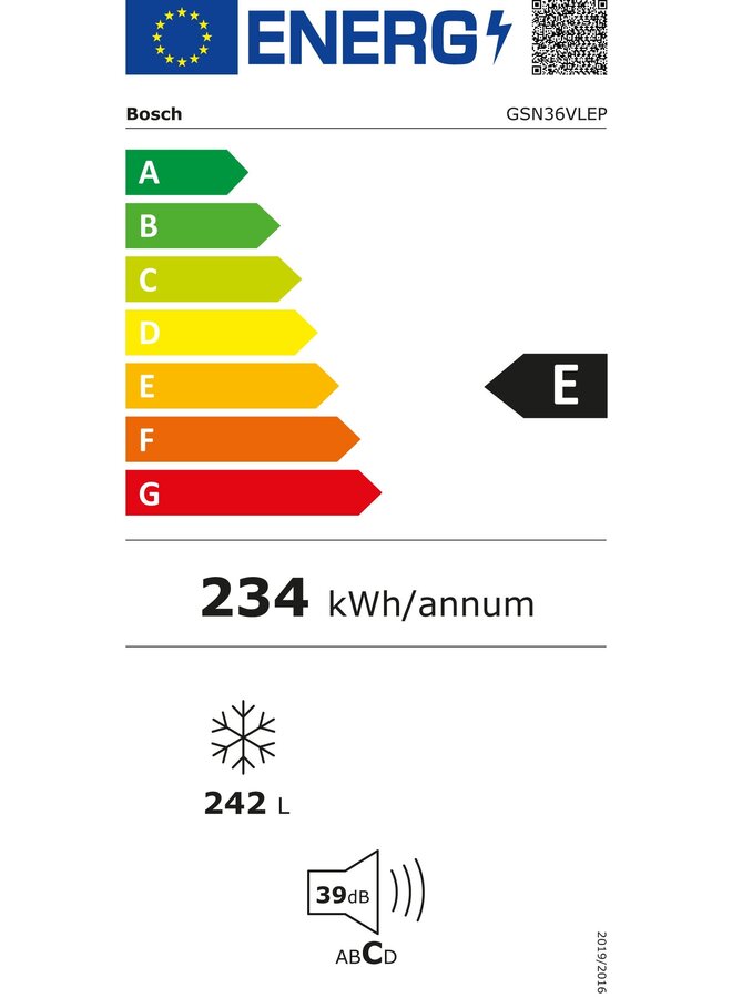 Bosch GSN36VLEP | Vrieskast | Nofrost | RVS