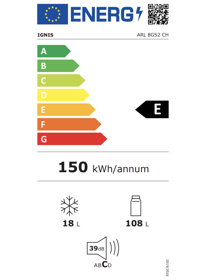Ignis ( Whirlpool ) ARL 8GS2 C | Onderbouw koelkast | 82 cm