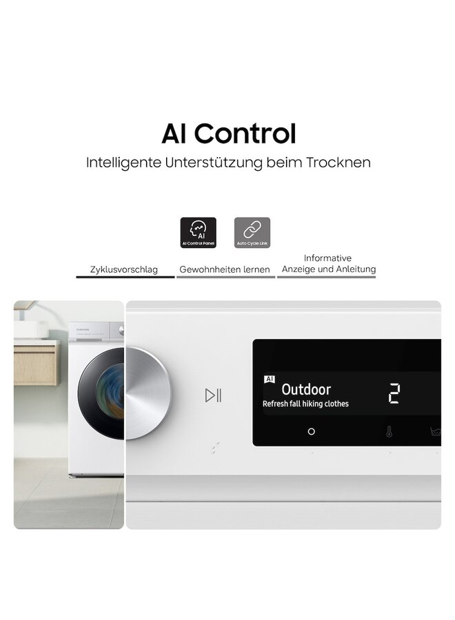 Samsung DV90DG6845LKU2 | Warmtepompdroger | 9 kg | AI Dry