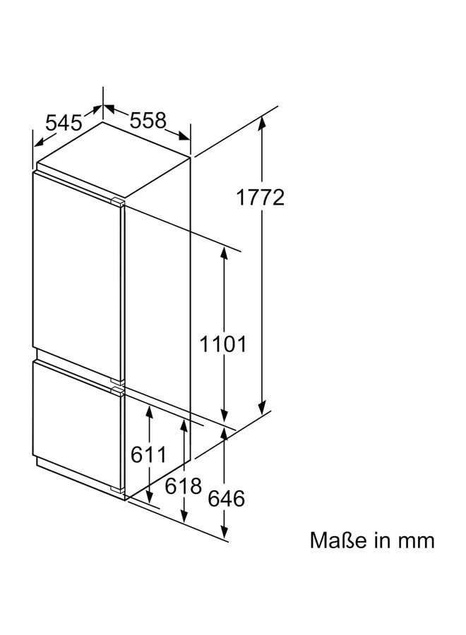 Siemens KI87SADD0 inbouw koelvriescombinatie 178 cm