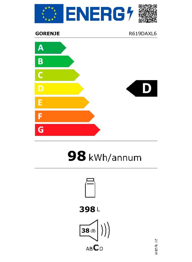 Gorenje R619DAXL6 | Vrijstaande koelkast | RVS