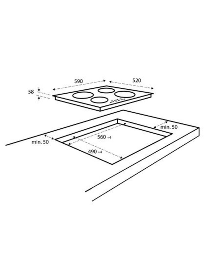 Tomado  TIH6001B | inbouw inductiekookplaat | Normale stekker