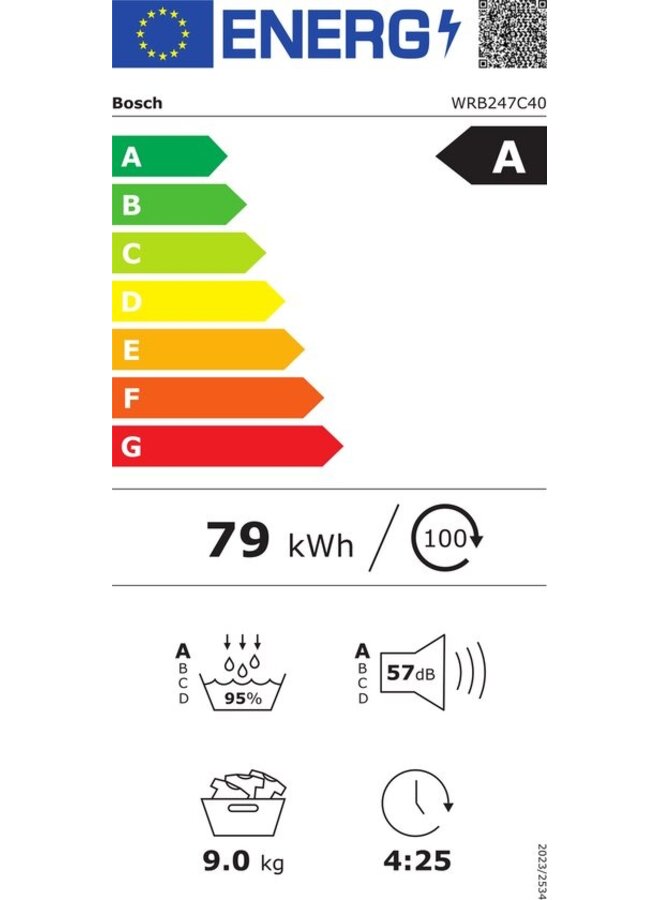 Bosch WRB247C40 | Warmtepompdroger | 9 kg | A