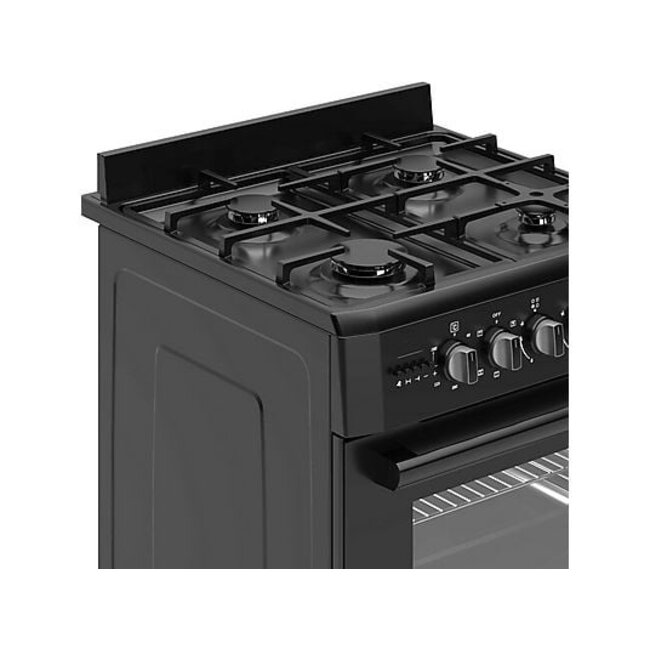 Wiggo WO-E609R(BB) Serie 9 gasfornuis 60 cm Zwart