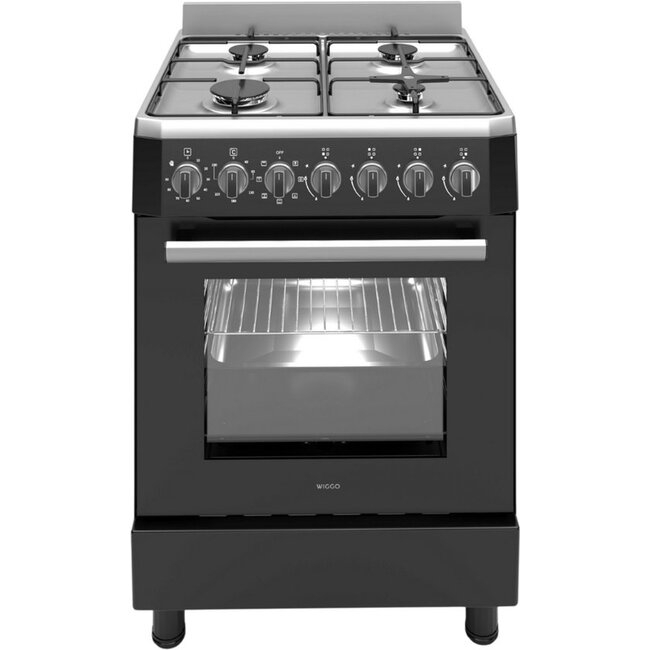 Wiggo WO-E609R (BX) | Gasfornuis | Zwart | 60 cm