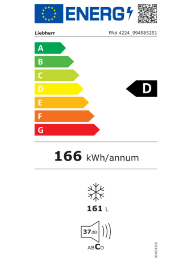 Liebherr FNd 4224-22 | Vrieskast | Nofrost | 126 cm