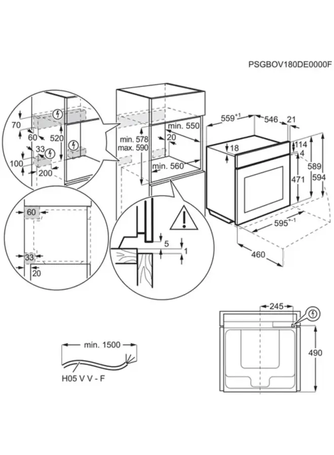 AEG BS7900B | Inbouw oven | 60 cm  | Hetelucht- en stoomoven