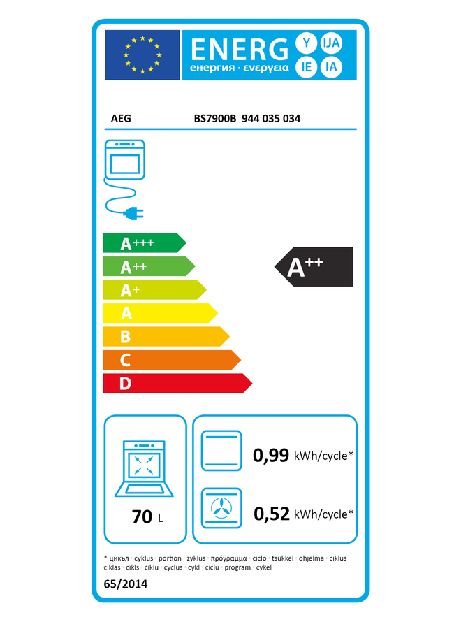 AEG BS7900B | Inbouw oven | 60 cm  | Hetelucht- en stoomoven
