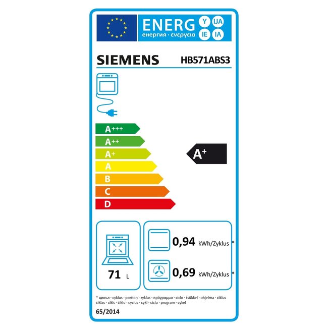 Siemens  HB571ABS3 | Inbouw oven | 60 cm | Zwart | Pyrolyse