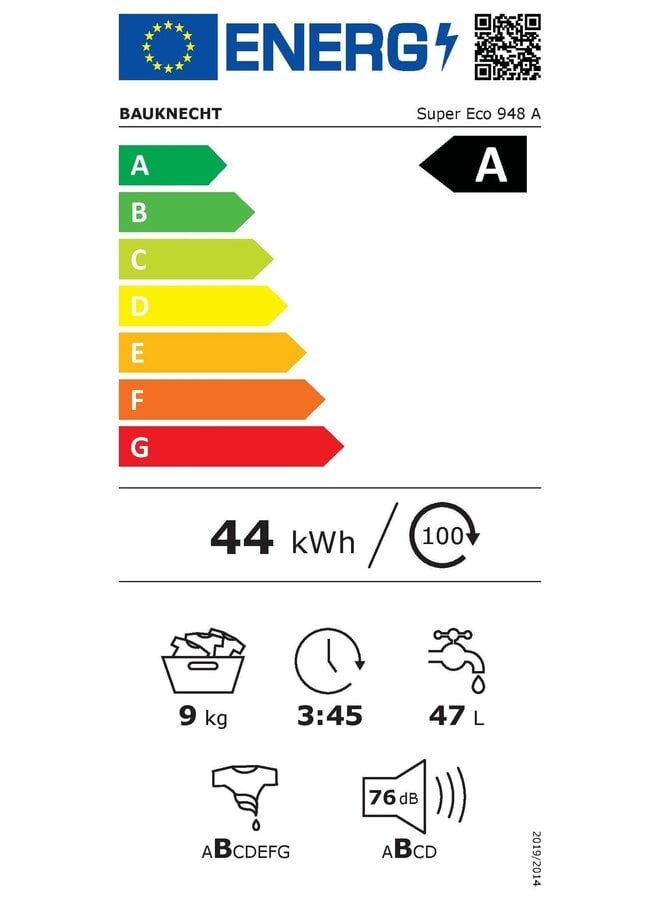 Bauknecht Super Eco 948 A  | Wasmachine | 9 kg