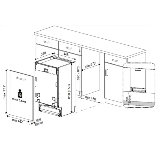 Beko  BDIS15N22  | Inbouw vaatwasser  | 45 cm