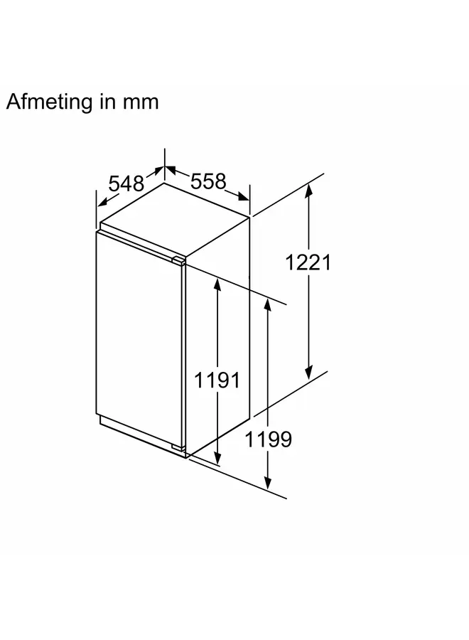 Siemens KI42LADD1 | Inbouwkoelkast | 122 cm | Deur op Deur