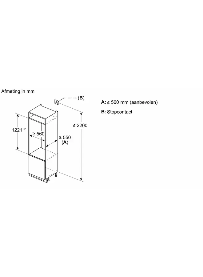 Siemens KI42LADD1 | Inbouwkoelkast | 122 cm | Deur op Deur
