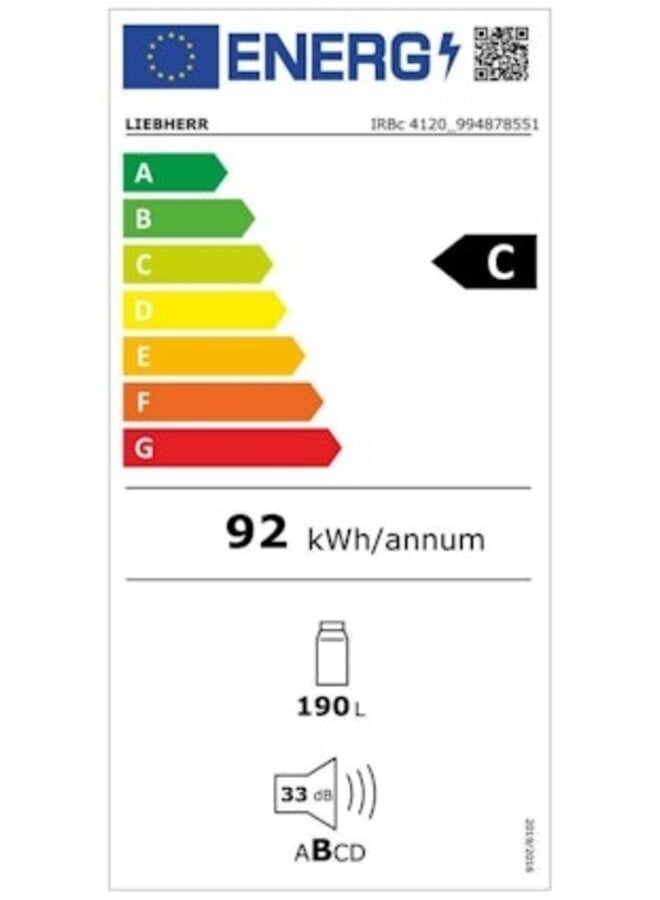 Liebherr IRBc 4120-22 | Inbouwkoelkast | 122 cm | Deur op Deur