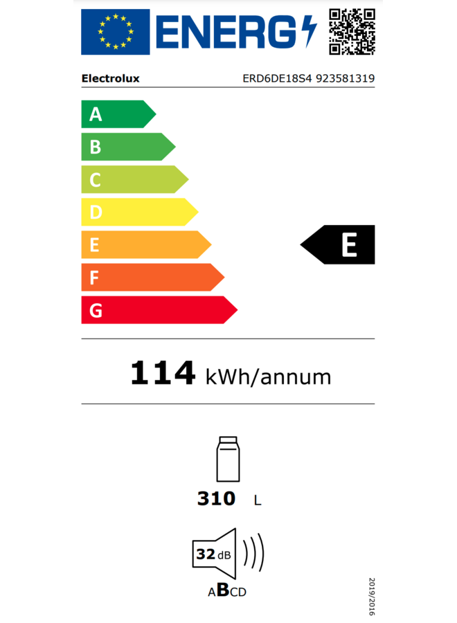 Electrolux ( AEG )  ERD6DE18S4 | Inbouw koelkast | 178 cm