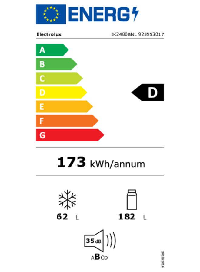 Electrolux IK2480BNL | Inbouw koelvriescombinatie | 178 cm