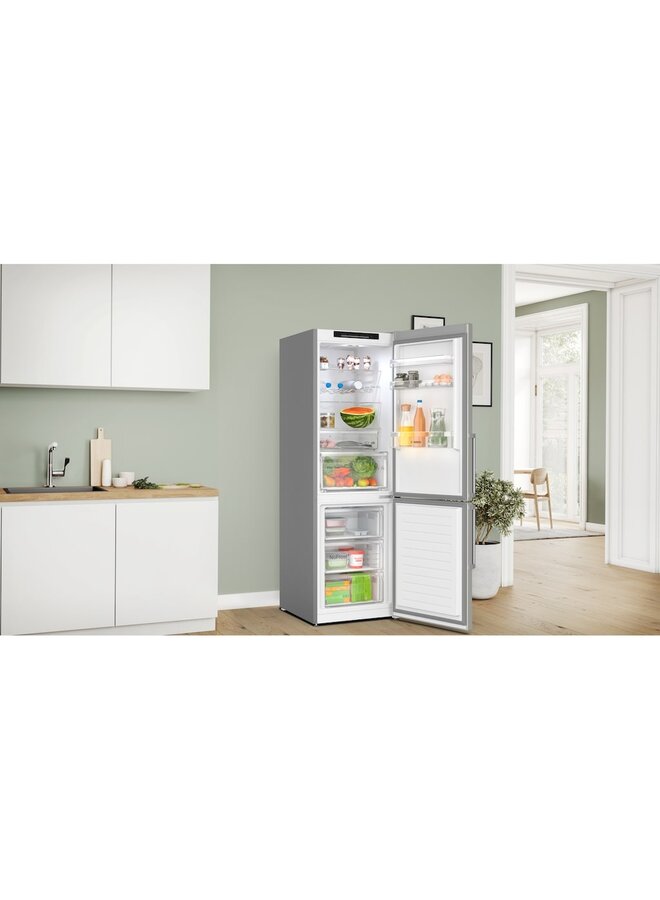 Bosch KGN36VIBT | Koelvriescombinatie | RVS | 186 | B label