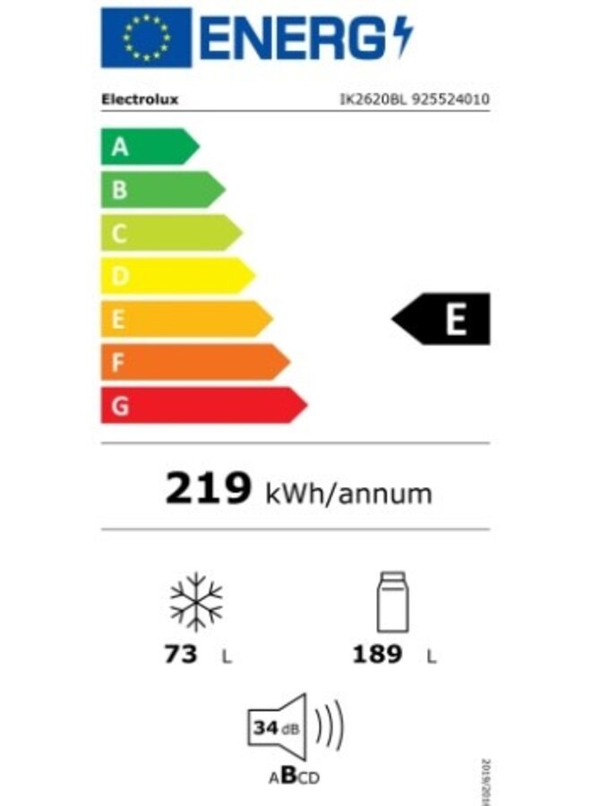 Electrolux IK2620BL | Inbouw koelvriescombinatie | 178 cm