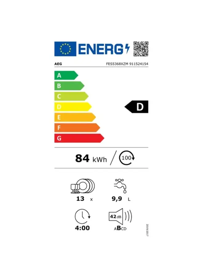 AEG FES5368XZM | Half geintegreerde vaatwasser | SatelliteClean